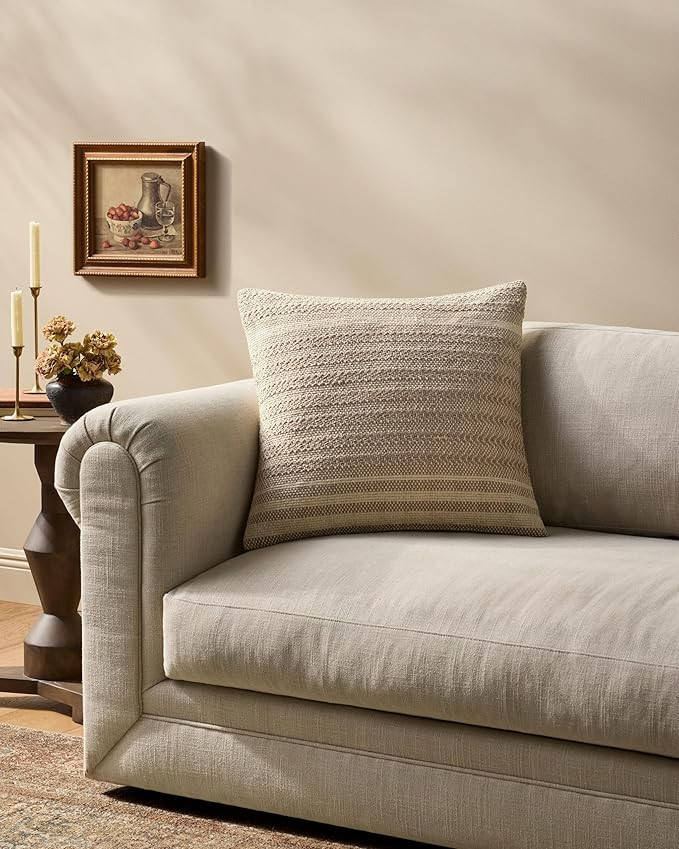 Loloi Amber Lewis Blair Collection PAL0058 Beige 22'' x 22'' Cover Only Pillow | Amazon (US)