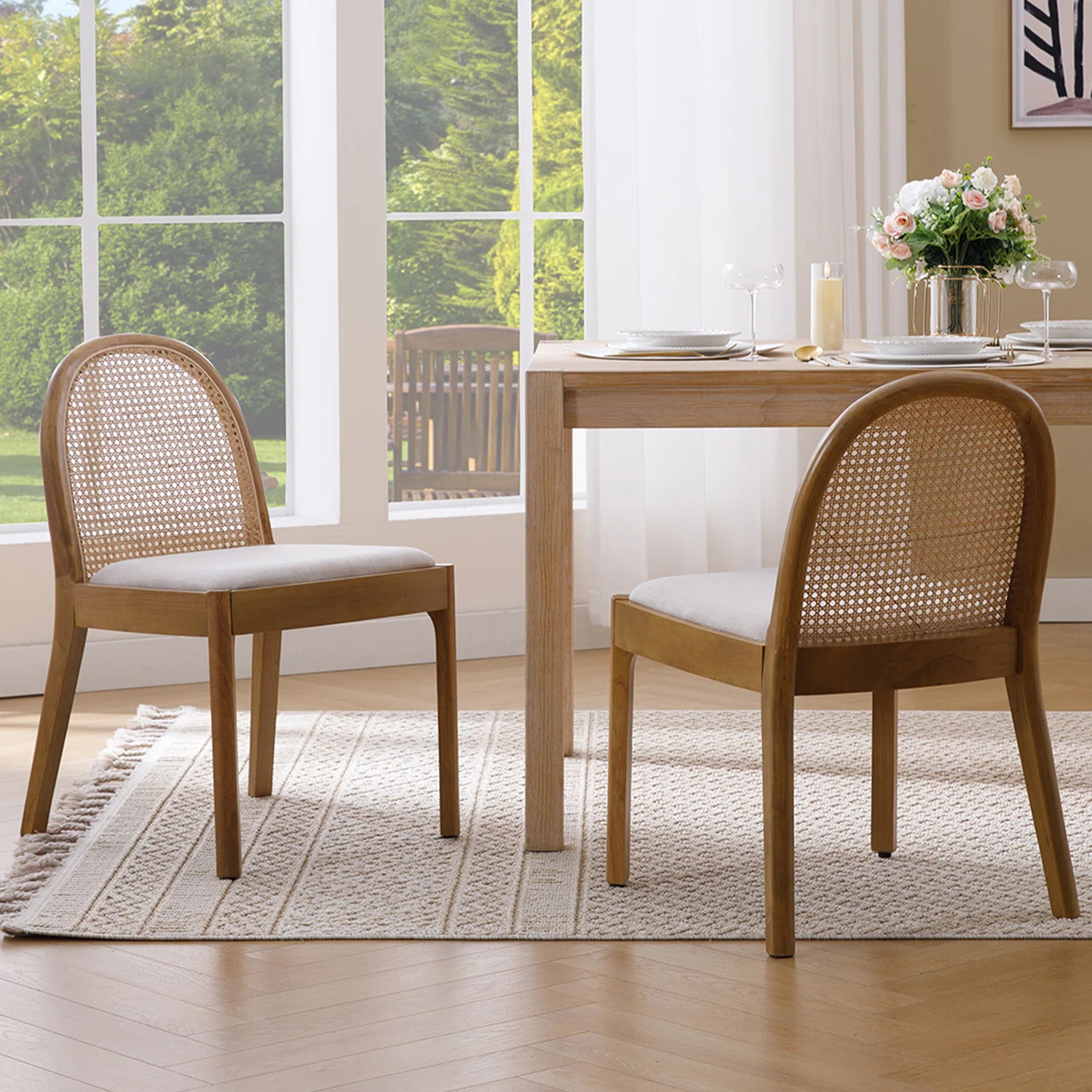 Kashtyn Fabric Solid Back Side Chair (Set of 2) | Wayfair North America