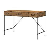 Bush Furniture Kathy Ireland Home Ironworks Writing Desk, 48W, Vintage Golden Pine | Amazon (US)
