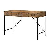 Bush Furniture Kathy Ireland Home Ironworks Writing Desk with Drawers, 48W, Vintage Golden Pine | Amazon (US)