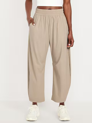 High-Waisted SleekTech Barrel Ankle Pants | Old Navy (US)