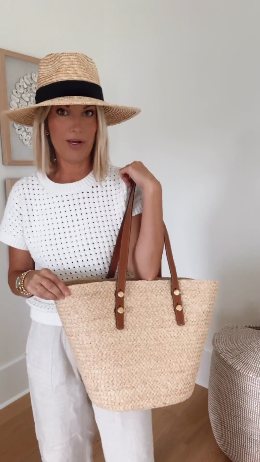 Summer staples I updated!  A straw hat - in size large and a large straw tote.  Size down in the linen pants. I’m in Xs tall. I’m 5’11”. Small top. Sandals true to size.

#LTKootd #LTKSeasonal #LTKdayinmylife