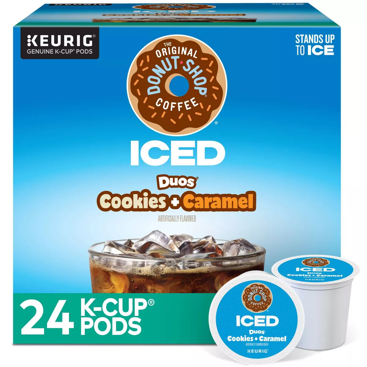 The Original Donut Shop ICED Cookies + Caramel Medium Roast K-Cup Pods - 24ct | Target