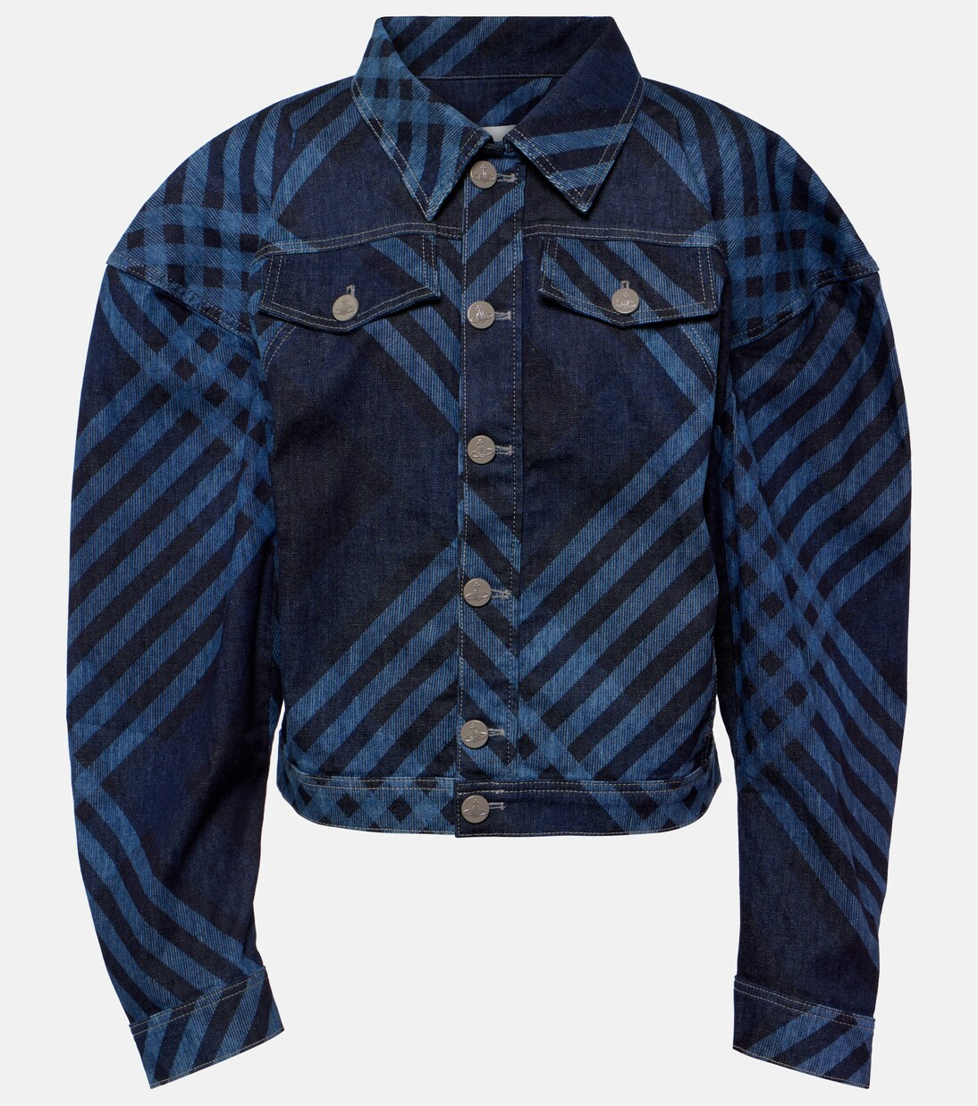 Checked jean jacket | Mytheresa (US/CA)