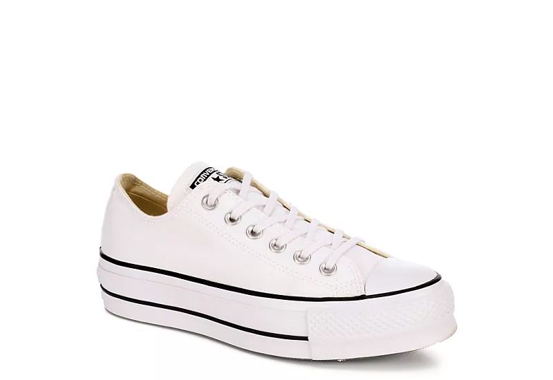 Converse Womens Chuck Taylor All Star Low Top Platform Sneaker - White | Rack Room Shoes