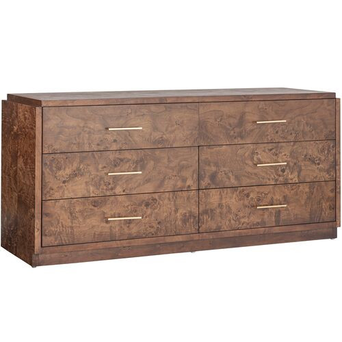 Jackson Burl 6-Drawer Dresser | One Kings Lane