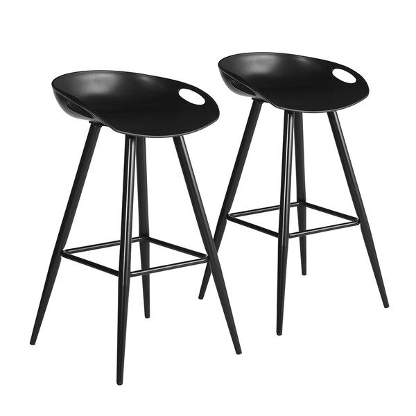 Furniture R Low Back Fixed Height Bar Stool Set of 2 | Overstock.com Shopping - The Best Deals on... | Bed Bath & Beyond