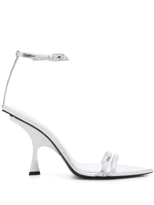 The Attico Ester 95mm Leather Sandals - Farfetch | Farfetch Global