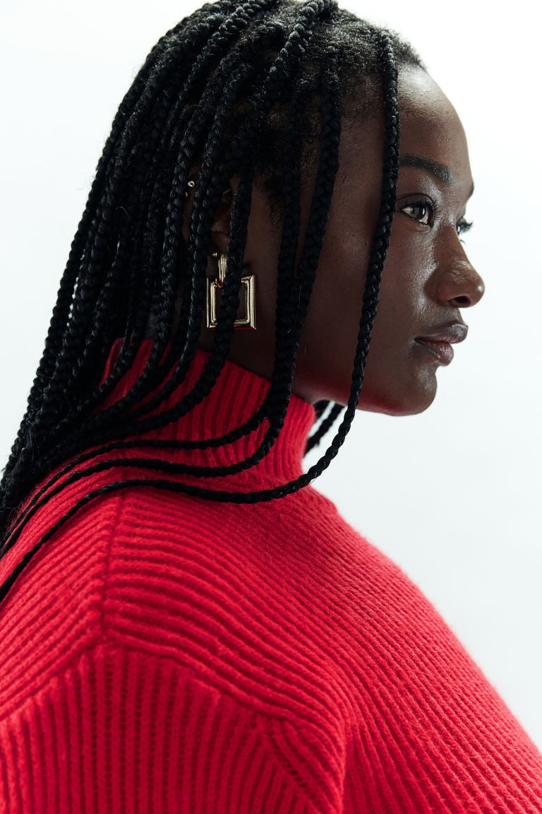 Rib-knit Mock Turtleneck Sweater | H&M (US + CA)