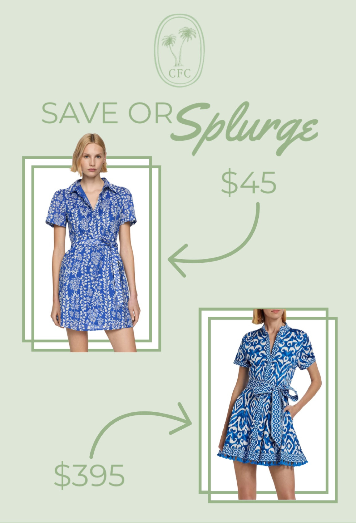 Blue floral mini shirtdress Alice & Olivia look a like for under $50  