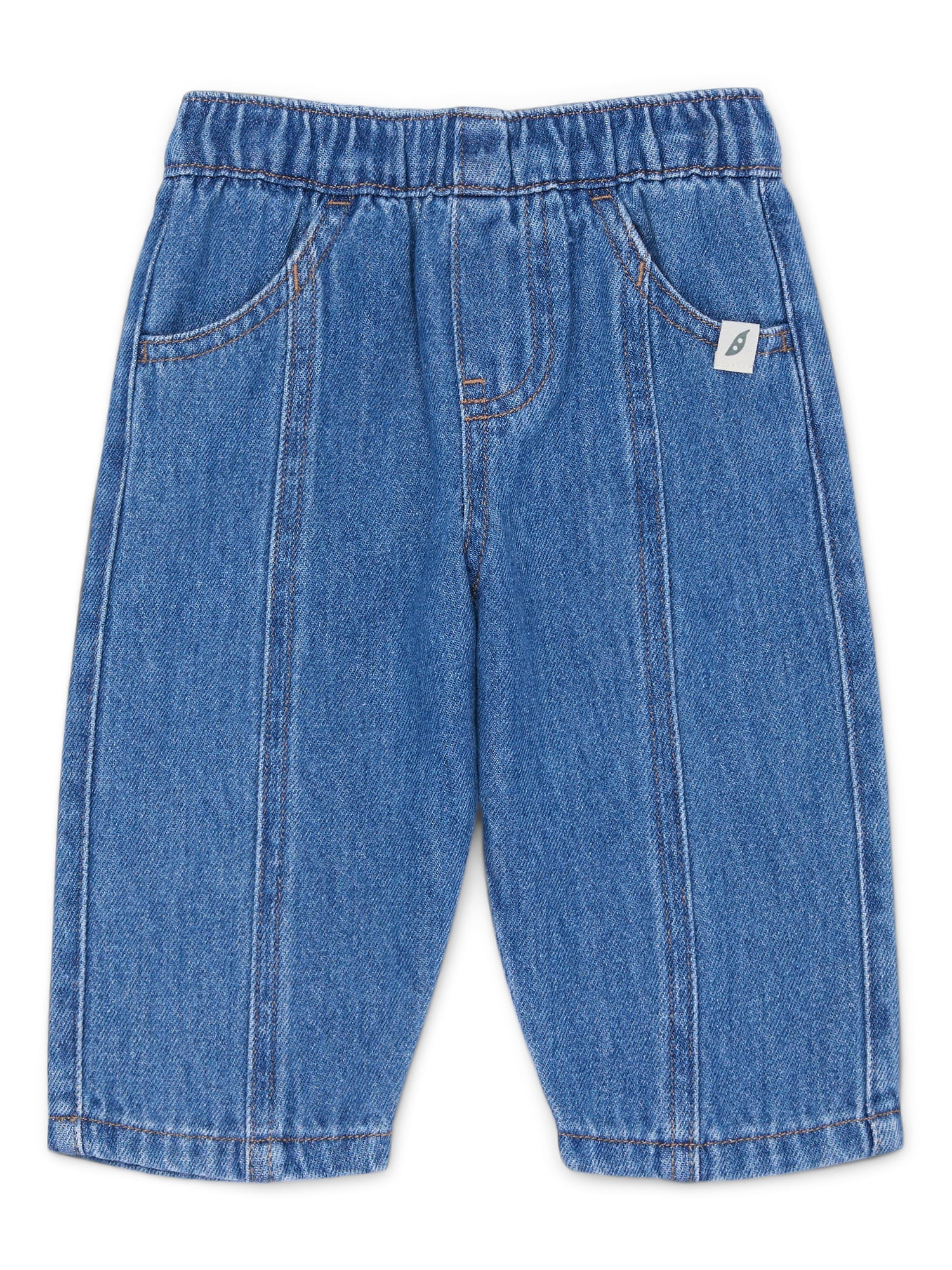 easy-peasy Baby Denim Pull On Pants with Seam, Sizes 0-24 Months | Walmart (US)