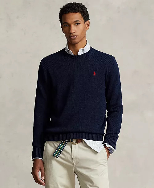 Men's Cotton Crewneck Sweater | Macy's
