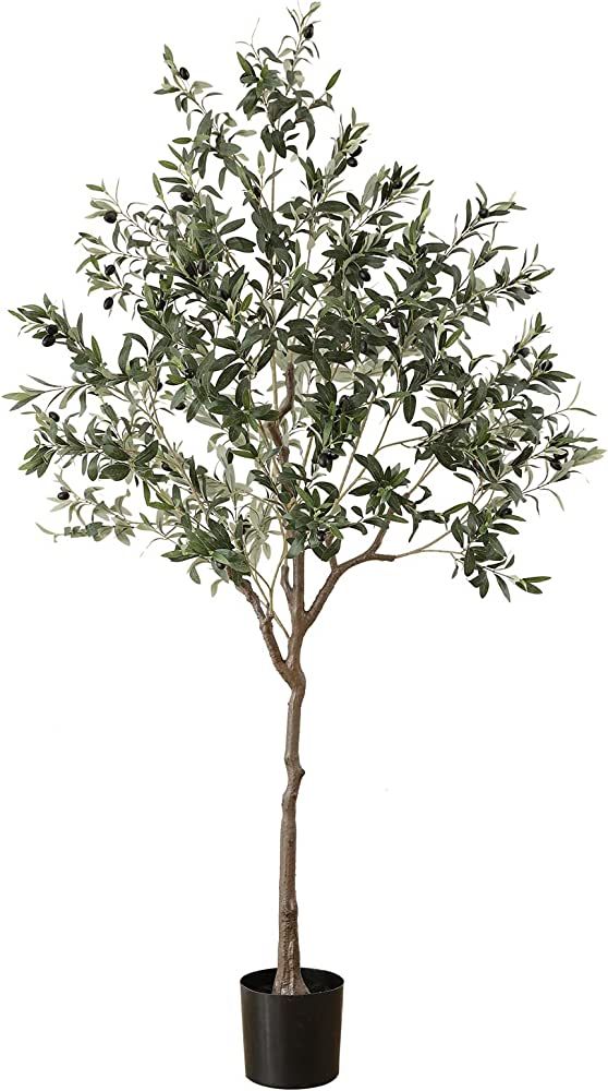 Dallisten Artificial Olive Tree 6.3ft (75.6'') Fake Realistic Silk Leaves Tall Faux House Plants,... | Amazon (US)