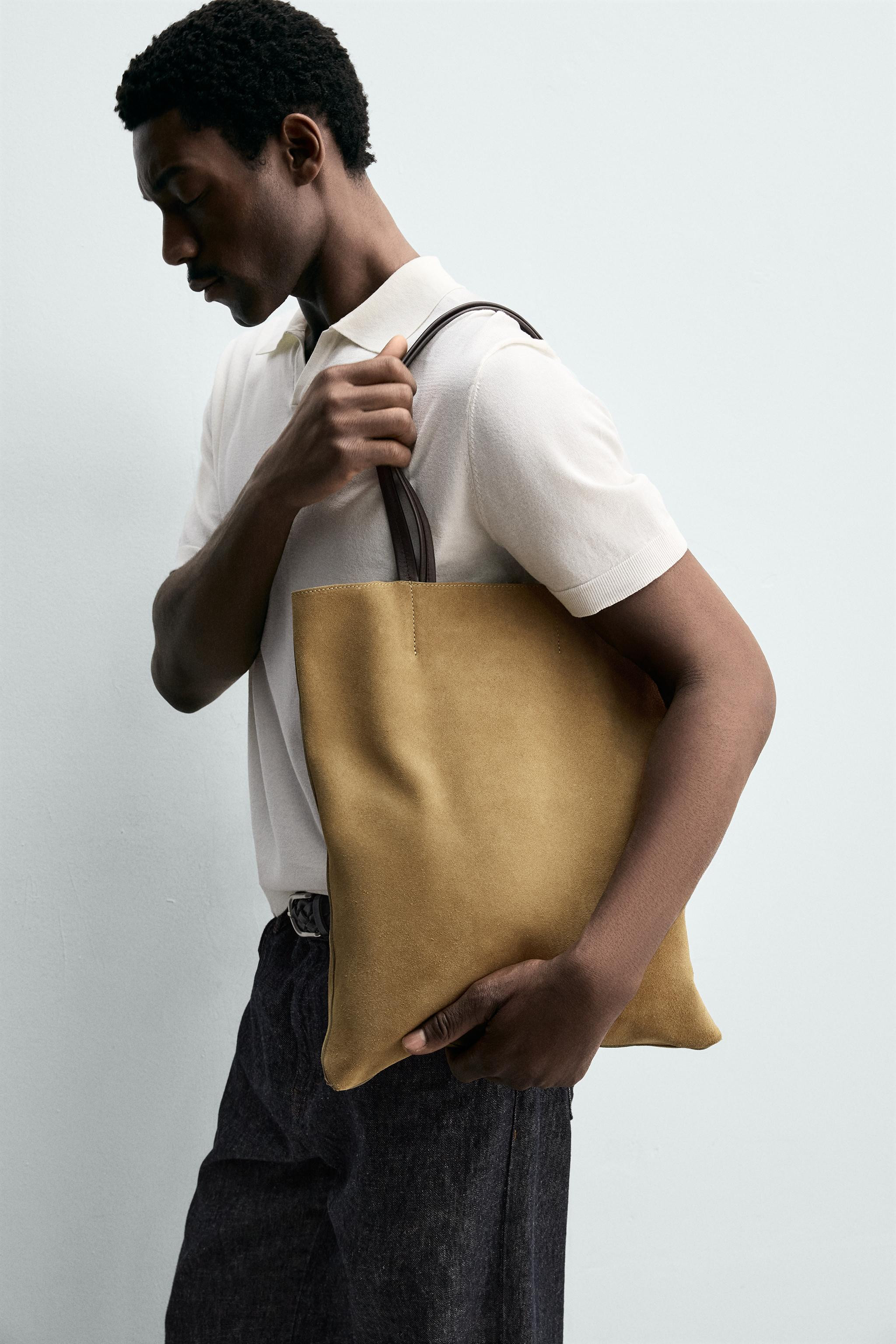 LEATHER SHOPPER BAG | Zara US