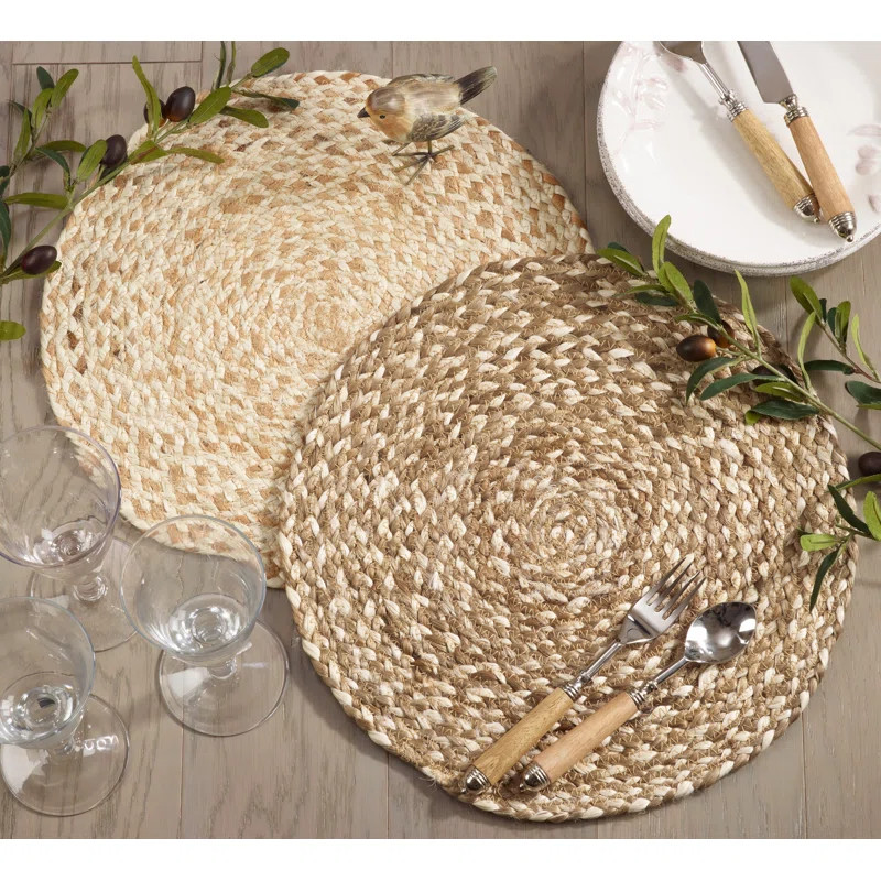 Valia Jute/Rattan Round Placemat (Set of 4) | Wayfair North America
