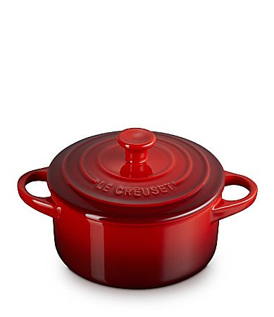 Le Creuset Stoneware Mini Round Cocotte - 24-oz. - Cerise | Dillard's