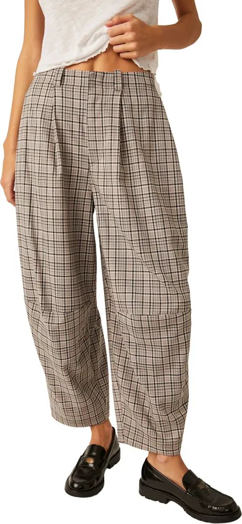Free People Turning Point Plaid Trousers | Nordstrom | Nordstrom