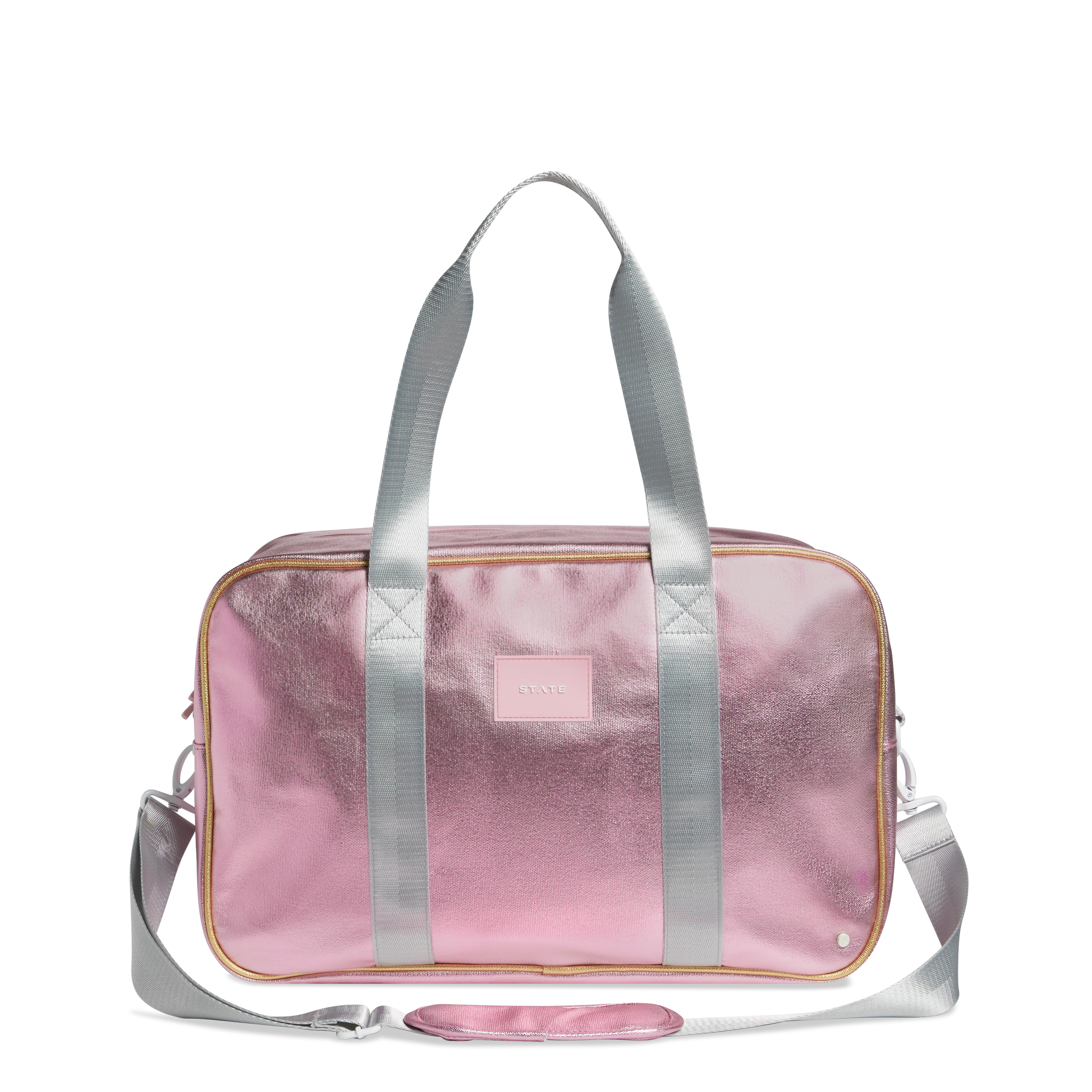 STATE Bags | Rockaway Duffle Metallic Pink/Silver | STATE Bags