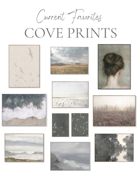 One of my go-to places for beautiful artwork is Cove Prints.  I love that each piece is available in either a framed print or a canvas and you can select from several sizes.  

#LTKHome