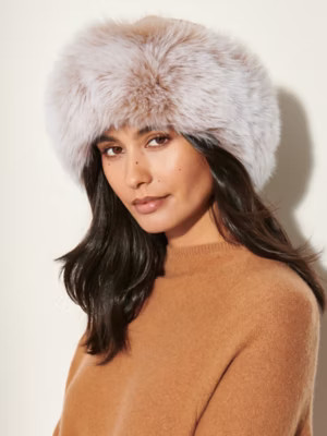 Sheared Mink Fur Cossack Hat with Fox Fur Trim | Overland