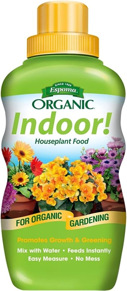 Espoma Organic 8 Ounce Concentrated Indoor! Plant Food - Indoor Plant Fertilizer for Large & Smal... | Amazon (US)
