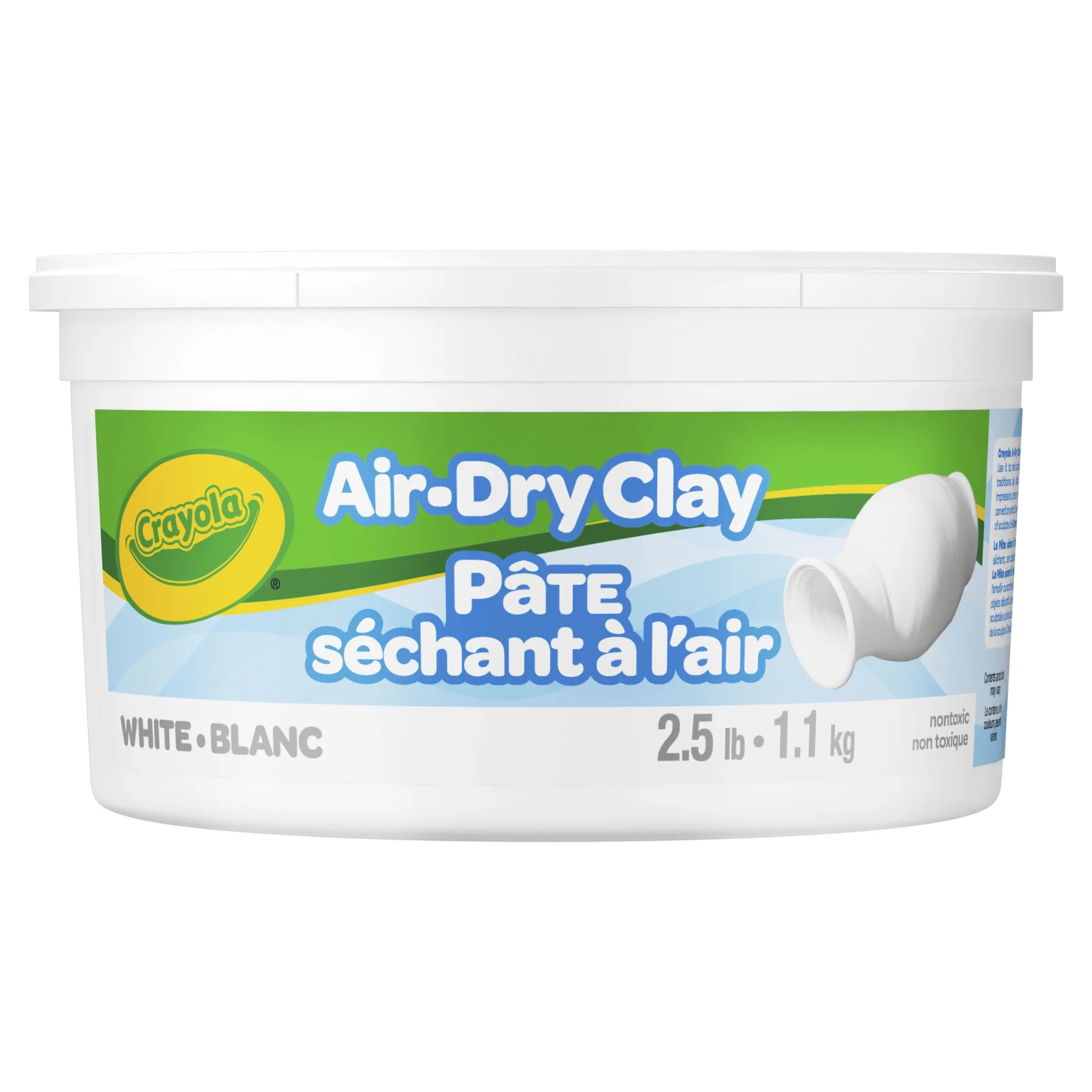 Crayola Air Dry Clay Bucket, White, Clay for Kids, Arts & Crafts, School Supplies, Teacher Suppli... | Walmart (US)