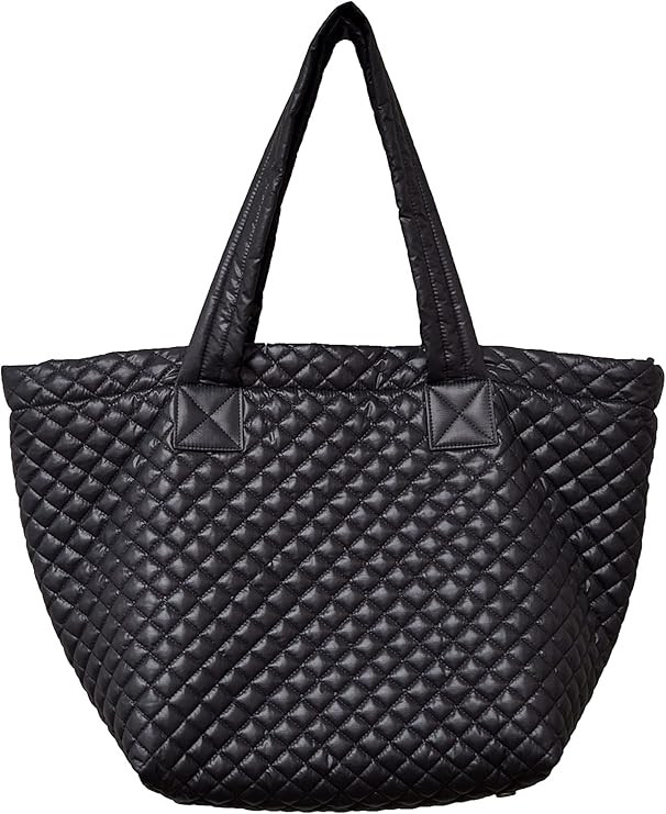ClaraNY Comfortable Lightweight Large Quilted Zipper Tote with Pouch water repellent Black | Amazon (US)