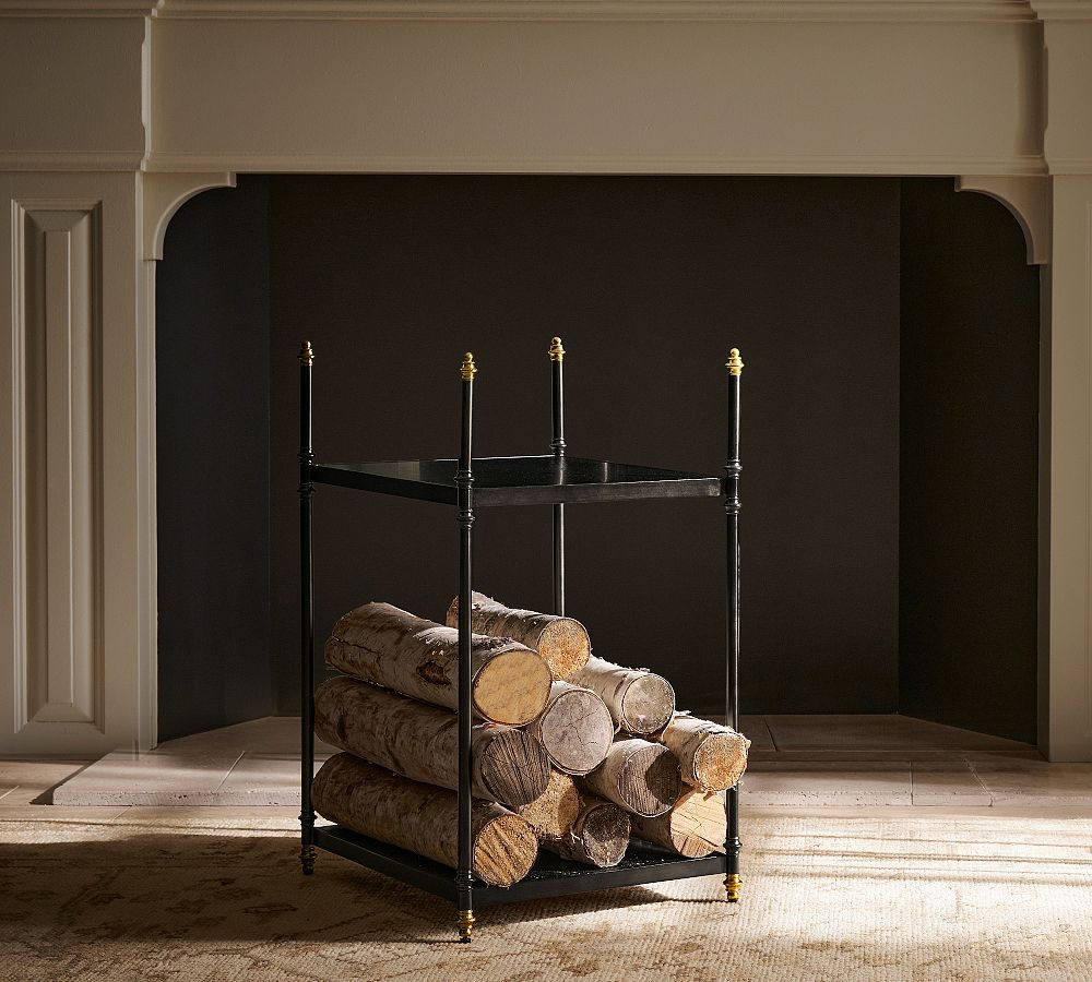 Marlette Fireplace Log Holder | Pottery Barn (US)