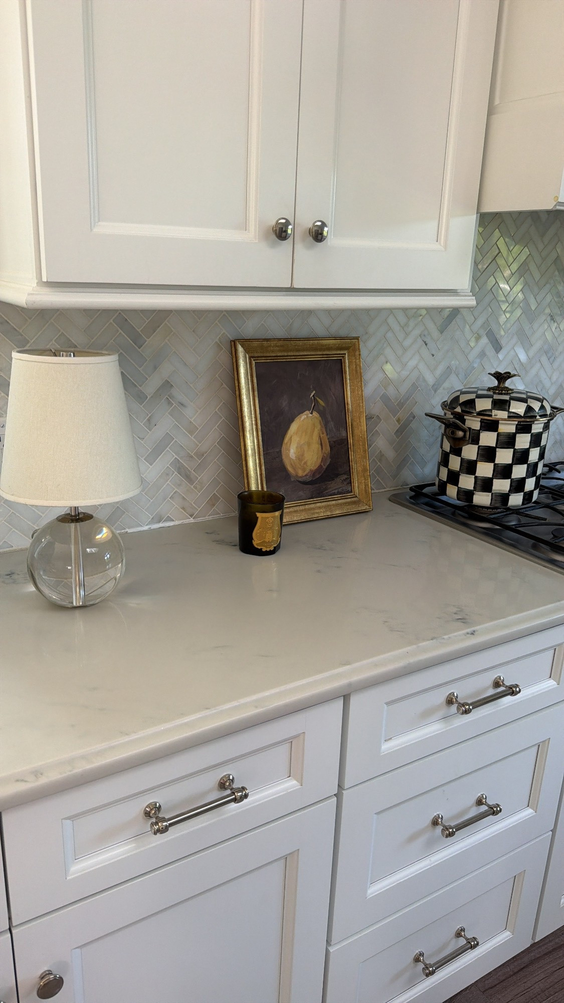 Crystal table lamp, luxury candle, Mackenzie Childs courtly check pit, kitchen, French.

#LTKSaleAlert #LTKHome
