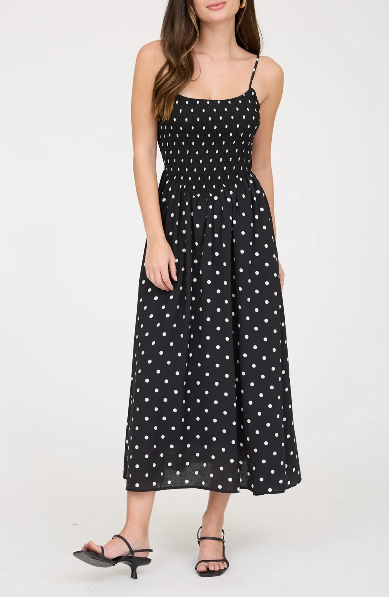 Polka Dot Midi Dress (Women) | Nordstromrack | Nordstrom Rack