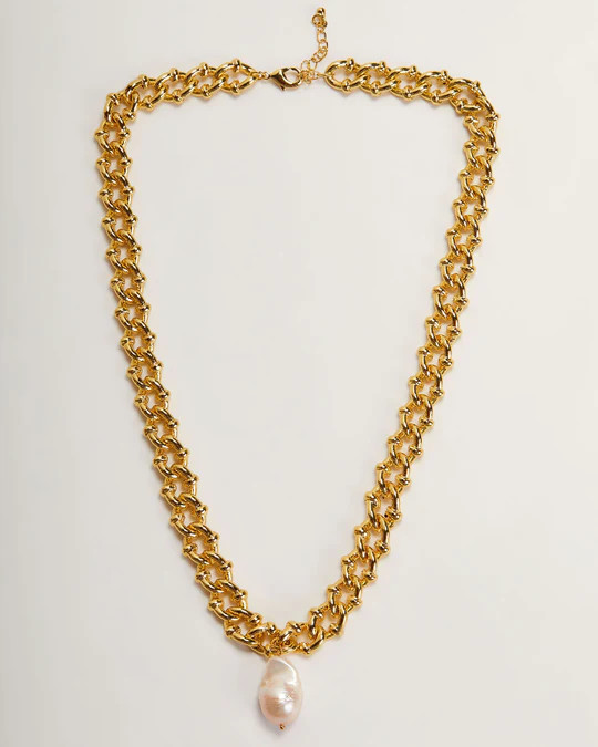 Pearl Pendant 18k Gold Plated Necklace | VICI