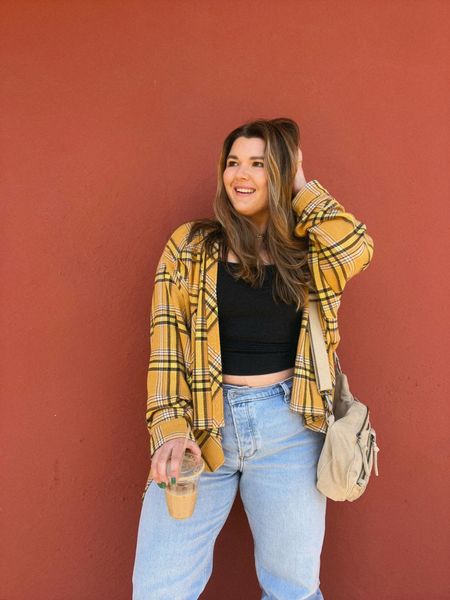 We love a cool casual outfit. My perfect outfit recipe - jeans (a lil loose), cropped tank, and oversized button up or shacket.
Wearing jeans in a size 32 short - currently on sale! Button up is sadly old  

#LTKstyletip #LTKunder100 #LTKsalealert