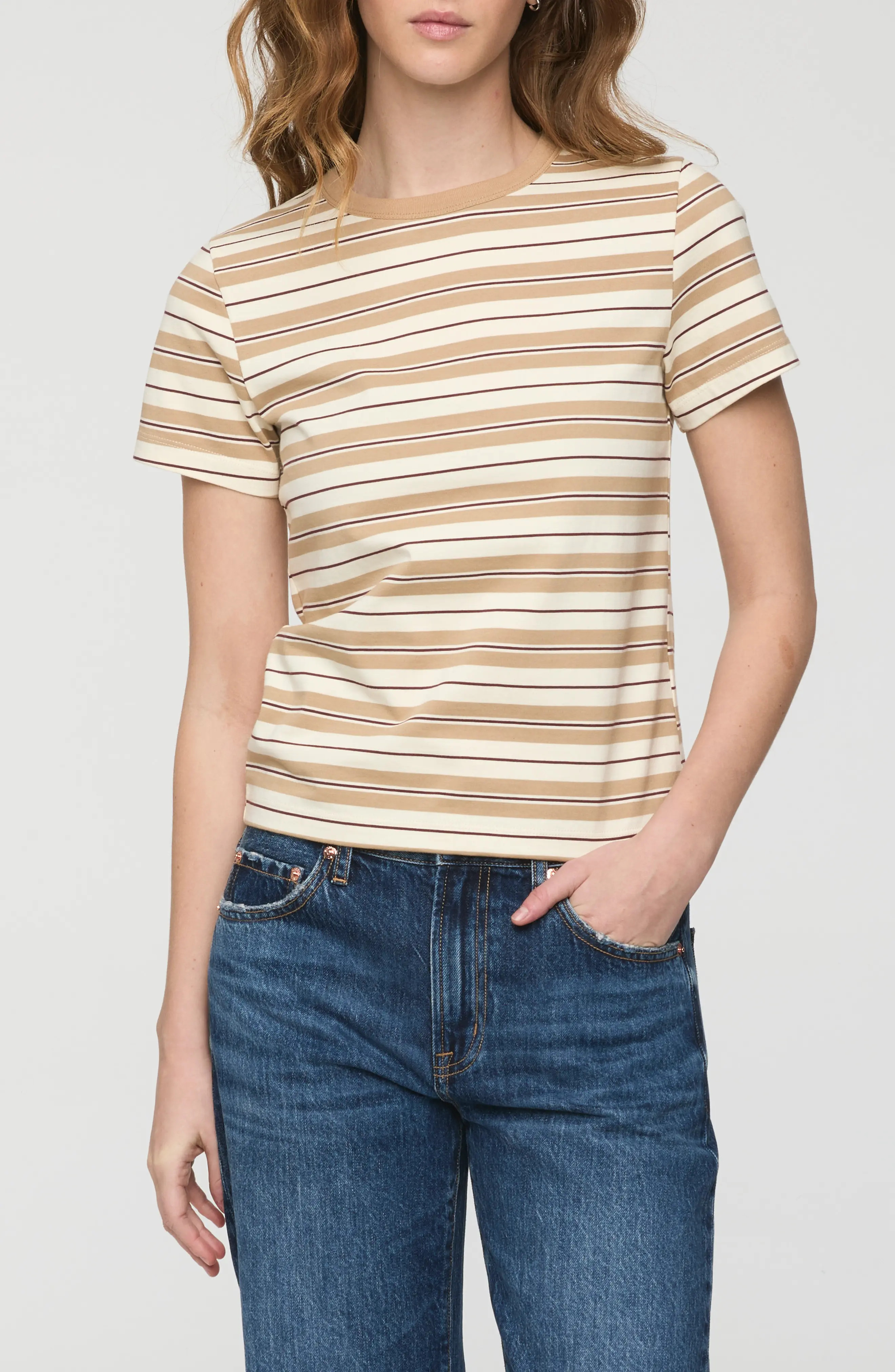 Pistola Alba Cotton T-Shirt in Mink at Nordstrom, Size Medium | Nordstrom