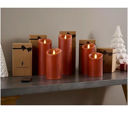 "As Is" Luminara 5-Pc Assorted Flameless Pillars - QVC.com | QVC