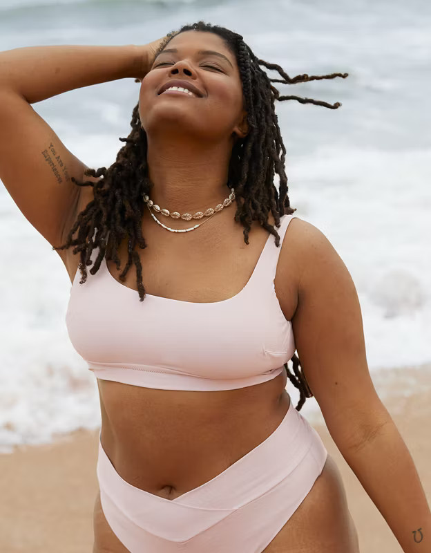 Aerie Banded Wide Strap Scoop Bikini Top | American Eagle Outfitters (US & CA)