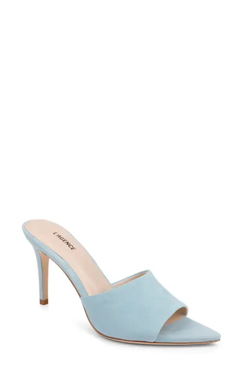 L'AGENCE Lolita Pointed Toe Sandal in Pale Blue at Nordstrom, Size 8.5 | Nordstrom