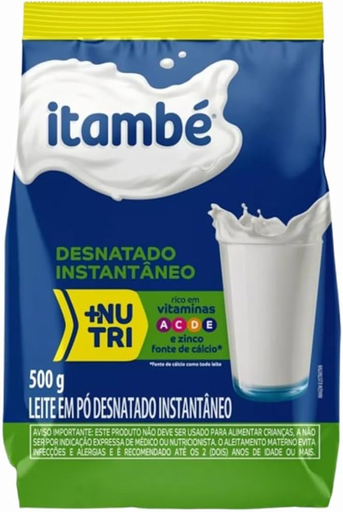 Leite em Pó Desnatado Instantâneo Itambé Vitaminas 500 GR | Amazon (BR)