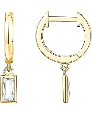PAVOI 14K Gold Plated S925 Sterling Silver Post Lightweight Drop/Dangle Huggie Earrings for Women... | Amazon (US)