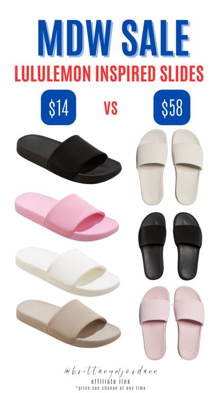 I can’t believe how similar these are and for the price 🤯. TTS

Memorial Day sale. Lululemon slides. Target slides. Sandals. Summer shoes. #LTKmemorialday #LTKmdw 

#LTKSaleAlert #LTKShoeCrush #LTKFindsUnder50