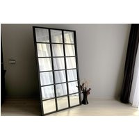 Rossa Rustic Grid Mirror - Industrial Window Pane Large Eagan | Etsy (US)