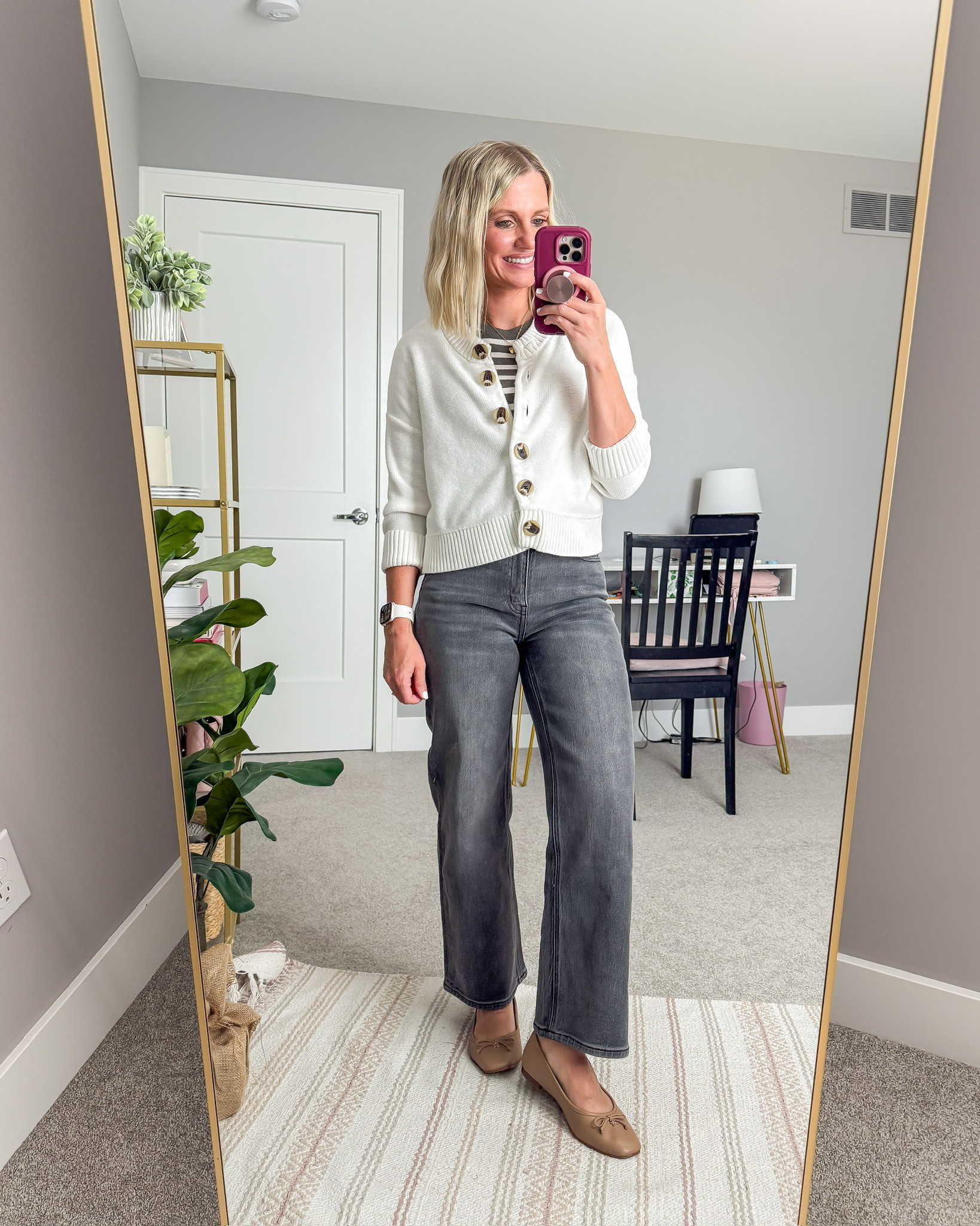Teacher outfit idea with grey jeans.

#LTKootd #LTKSeasonal #LTKPetite
