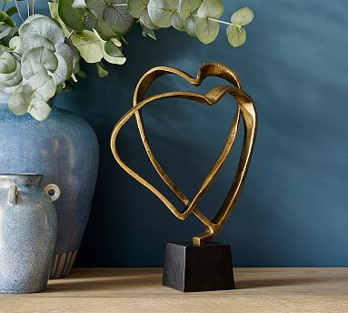 Handcrafted Brass Hearts Decorative Object | Pottery Barn (US)