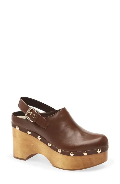 Dolce Vita Adelan Slingback Clog in Brown Leather at Nordstrom, Size 10 | Nordstrom