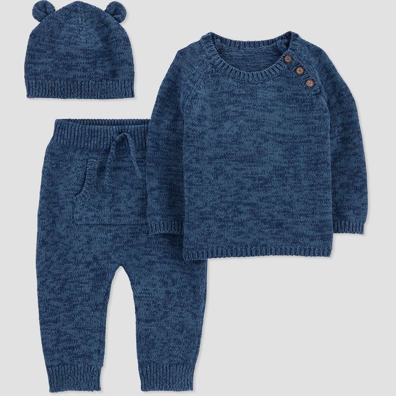 Carter's Just One You® Baby 3pc Bear Top & Bottom Set - Blue | Target