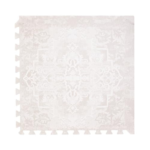 Toddlekind Playmat - Premium Foam Playmat 4 x 6 feet 6 Tile Extra Thick Foam Floor Puzzle Mat for Babies/Toddlers Stylish Non-Toxic Odorless. Perfect for Tummy Time Crawling and Play. 0m+ (off white) | Amazon (US)