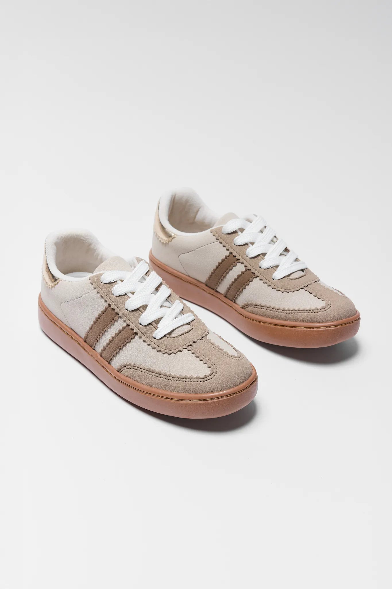Sylvie Tan Striped Sneakers | Avara