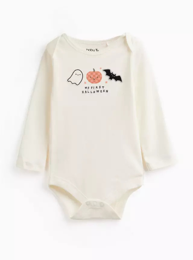 Buy Cream My First Halloween Slogan Bodysuit 3-6 months | Bodysuits | Tu | Tu Clothing