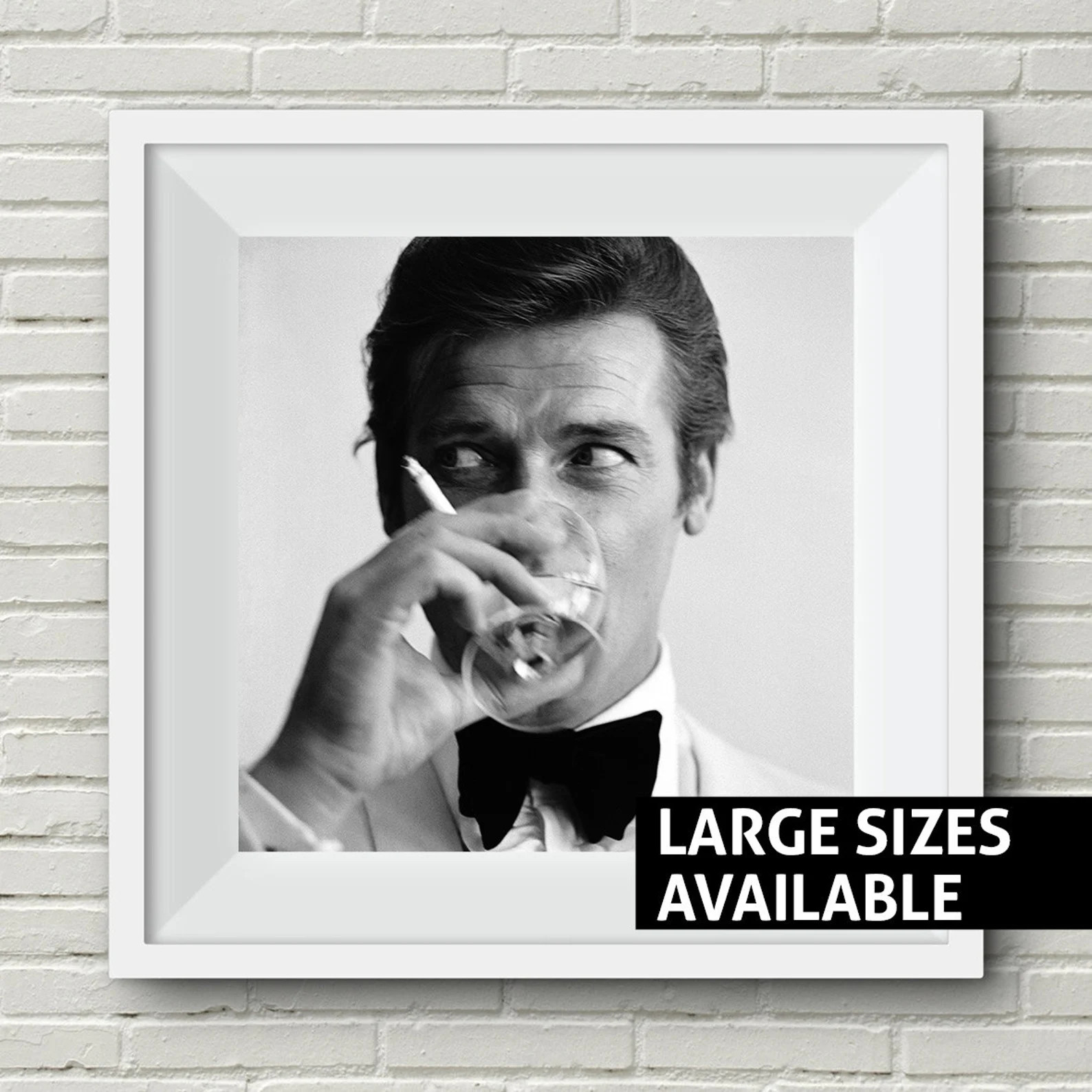 Roger Moore Print James Bond 007 Dining Room Picture Living - Etsy | Etsy (US)