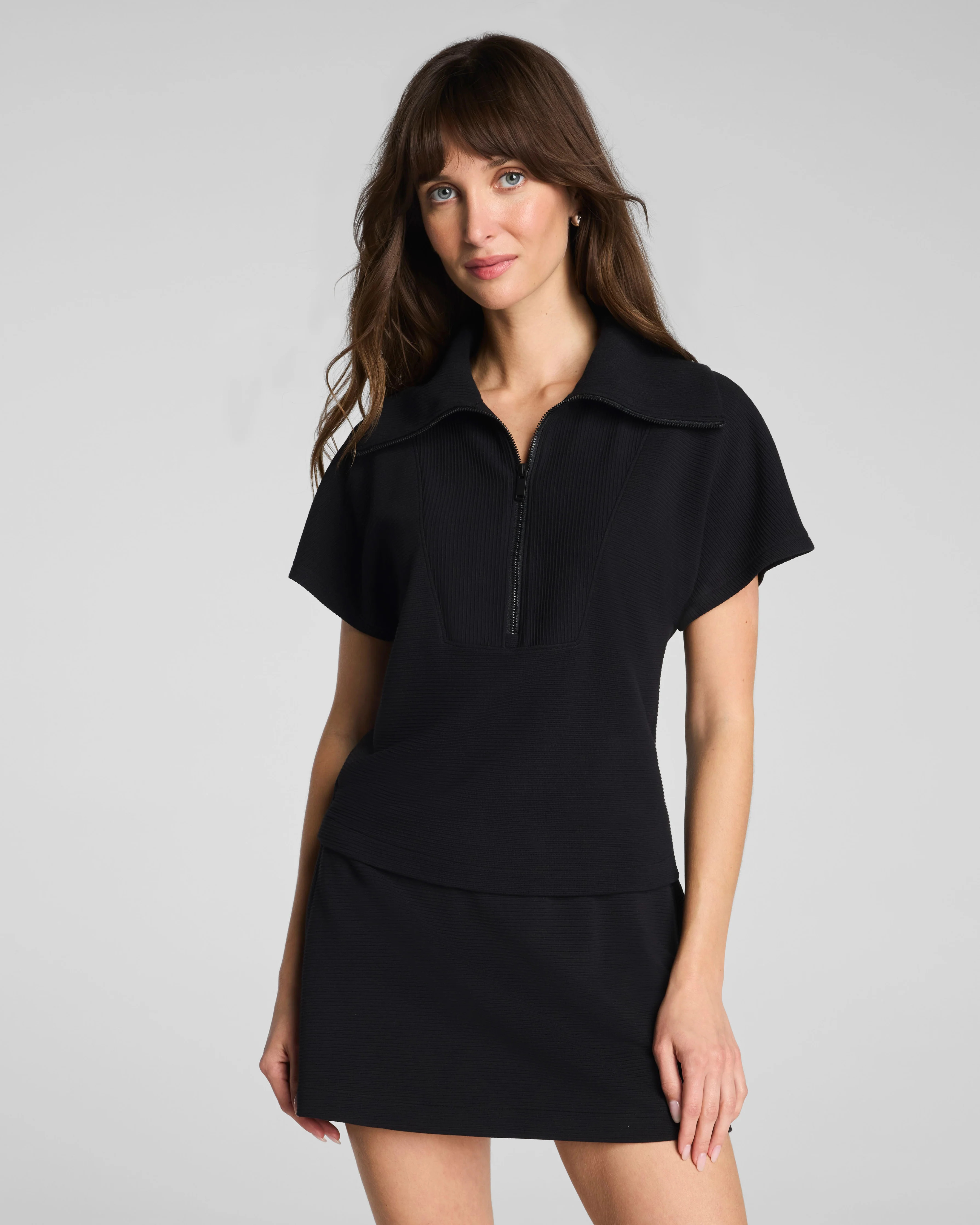 SPANX AirEssentials® French Rib Half Zip | Soft Travel Top | Spanx