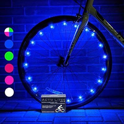Activ Life Bike Wheel Lights (2 Tires, Blue) Best Gifts for Men for Christmas Stocking Stuffers &... | Amazon (US)